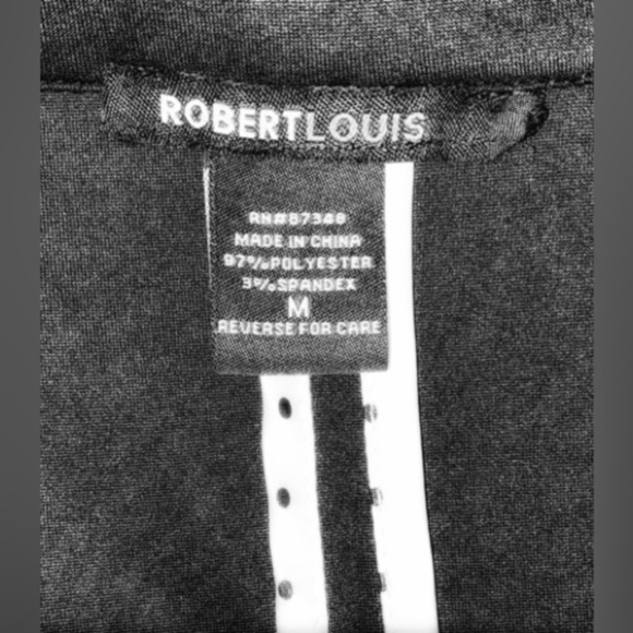 ROBERT LOUIS Vintage Blazer Black w/ White Satin Polka Dot Cuffs in SIZE MEDIUM - Picture 4 of 6